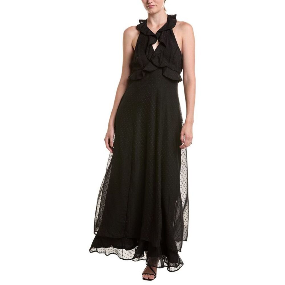 Maison Tara Womens Maxi Dress, Black